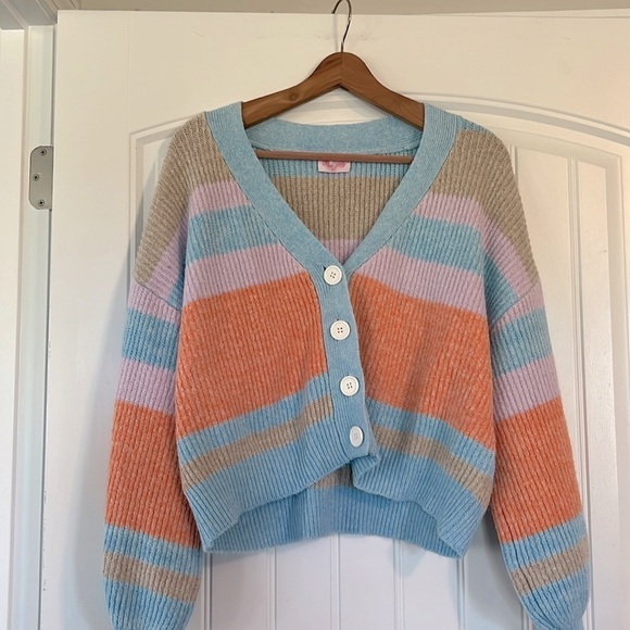 Pink Lily KOLLY GIRL Cardigan Sweater Size 2X - Picture 2 of 5